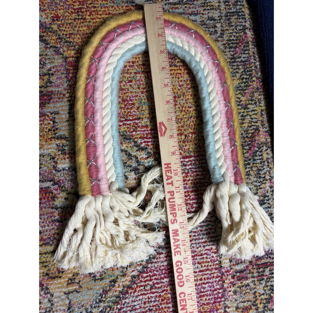 Rainbow Rope Hanging Wall Decor Macrame Style Pride Target - Picture 3 of 4